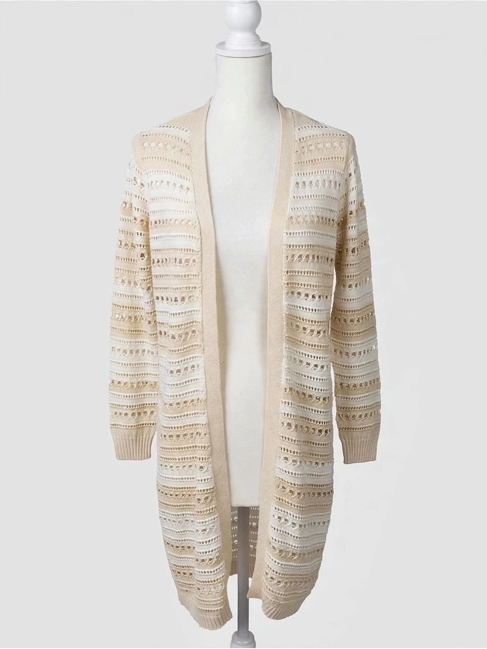 Open Front Cardigan in Cream Like New